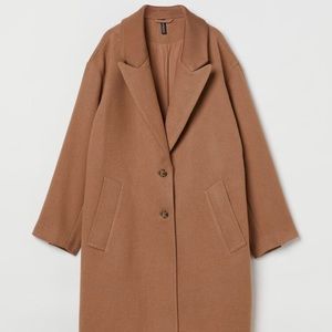Oversized camel H&M coat